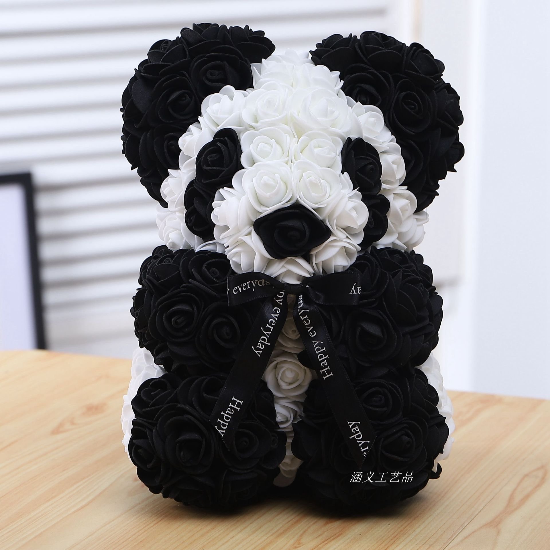BLH Warm Customize Valentines Day Gifts Artificial PE Foam Rose Flowers Teddy Bear With Gift Box hot sale teddy bear rose soap Best gift for Valentine's day