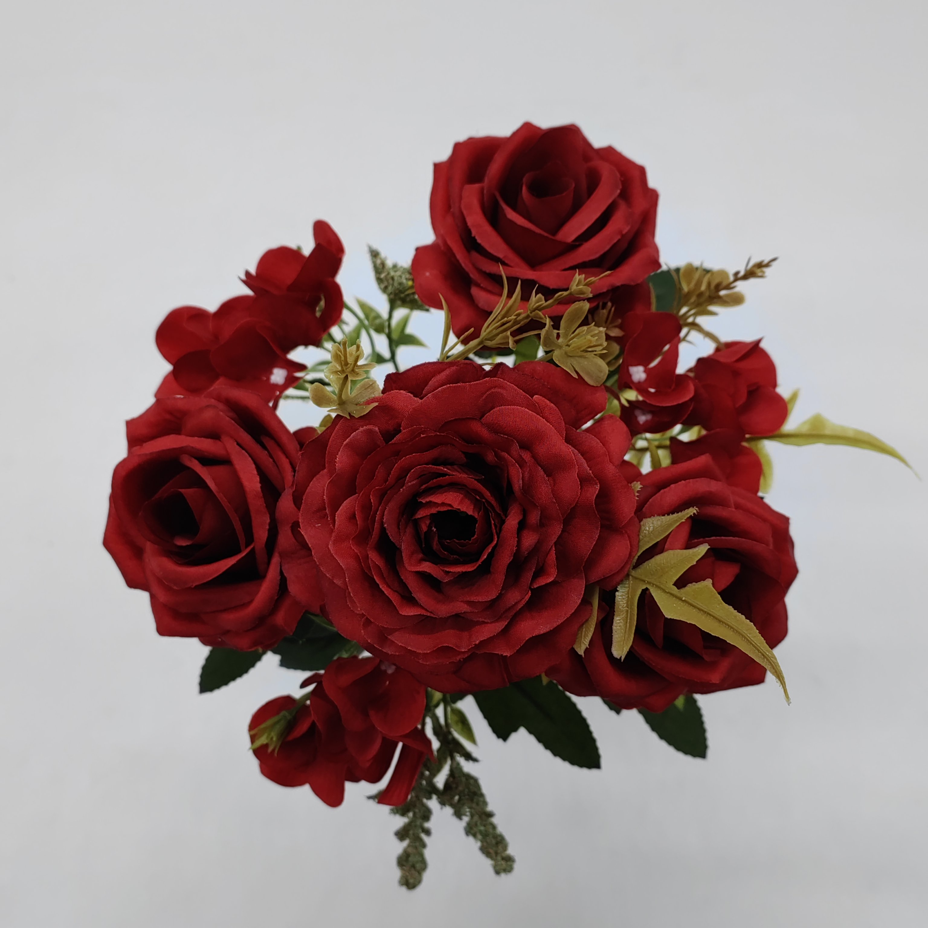 QIDA YL24101 7-Head Artificial Potted Flowers for Wedding Christmas Mother's Day & Valentine's Day Hot Sale 148248
