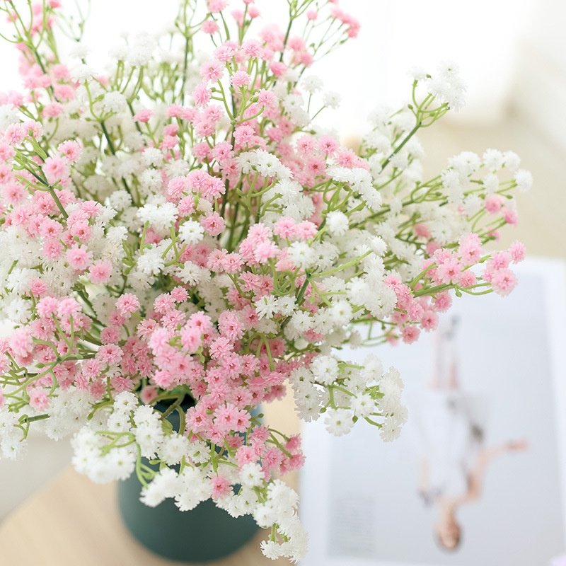 MF-L687 New Plastic Babys Breath Flowers Arrangement Real Touch Artificial Flowers Gypsophila