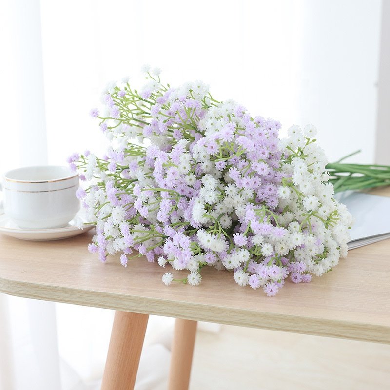 MF-L687 New Plastic Babys Breath Flowers Arrangement Real Touch Artificial Flowers Gypsophila
