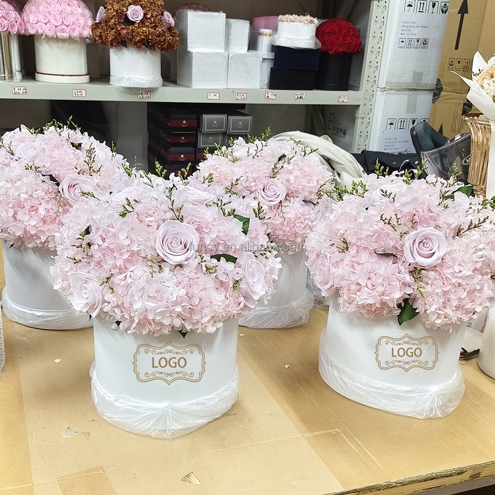 Customized Home Decoration Long Lasting Stabilized Natural Flower Immortal Eternal Forever Hydrangea Flower Preserved Roses