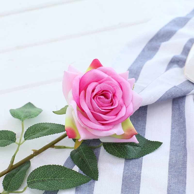 AF10104 Hot Selling White Silk Large Rose Flores Artificial Flower Floral Bulk Velvet Roses For Wedding Home Decor