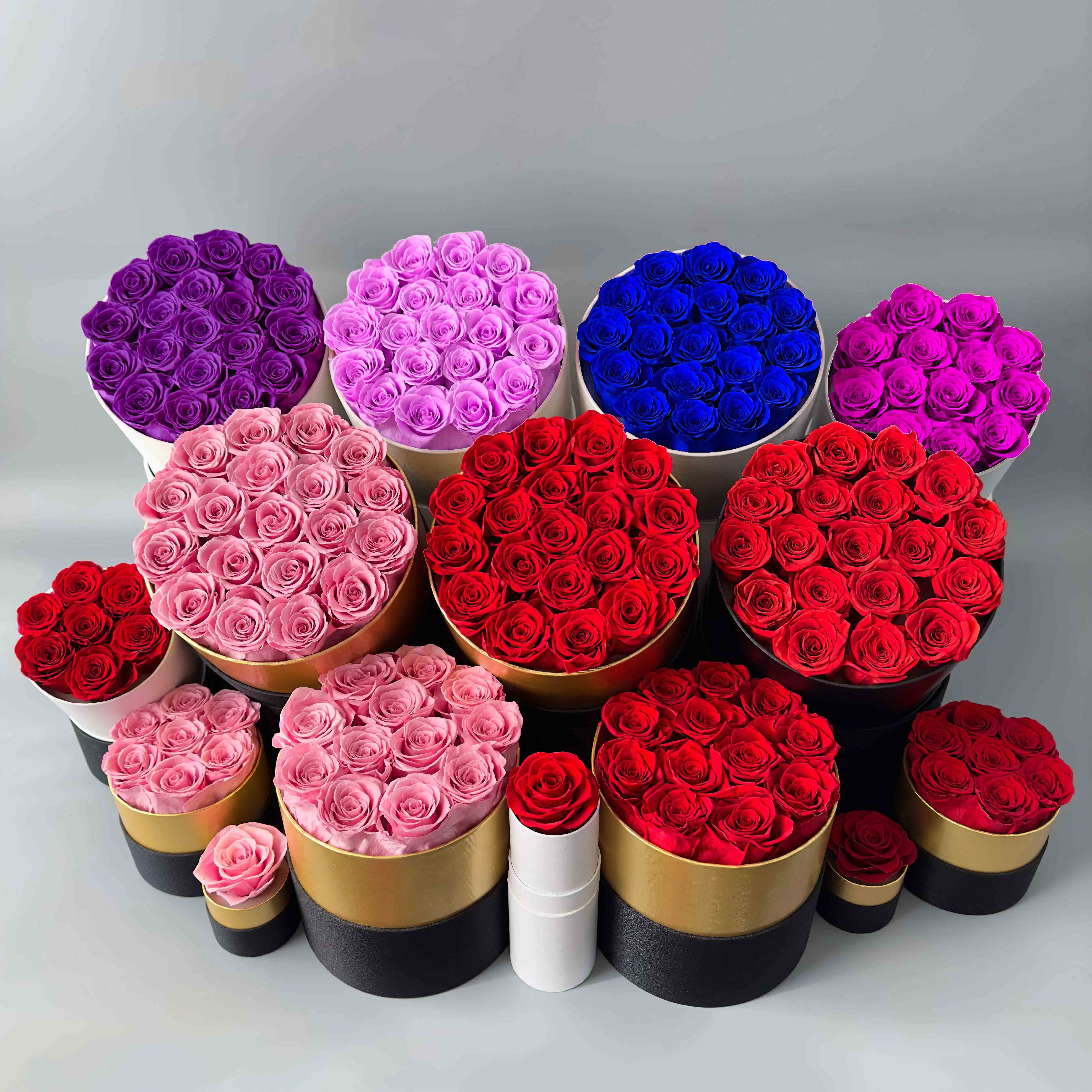 wholesale everlasting rosas preservadas eternal immortal peony flower red forever infinity forever preserved roses in box