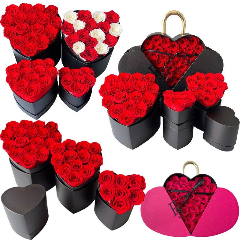 wholesale everlasting rosas preservadas eternal immortal peony flower red forever infinity forever preserved roses in box
