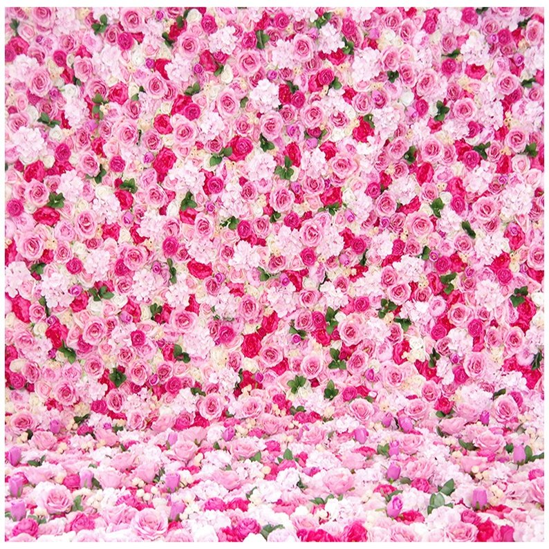 New Customized 3D Party Wedding Stage Decoration Floral Large Roll Up Cloth Flower Wall Backdrop