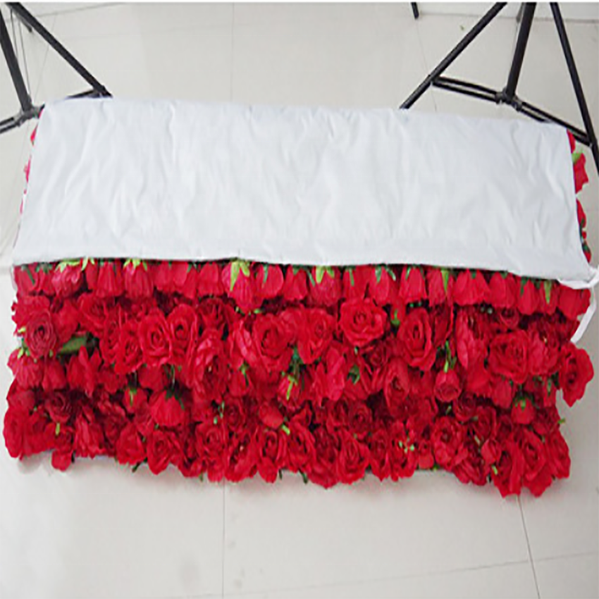New Customized 3D Party Wedding Stage Decoration Floral Large Roll Up Cloth Flower Wall Backdrop