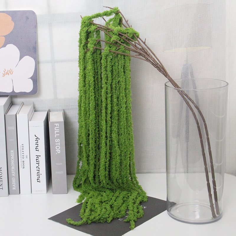 Faux Flower Ceiling Hanging Plant Woolen Artificial Amaranthus Caudatus Branch For Wedding Arch Decoration