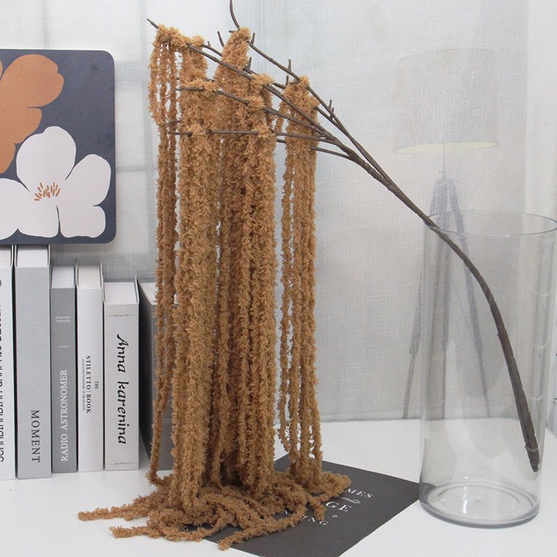 Faux Flower Ceiling Hanging Plant Woolen Artificial Amaranthus Caudatus Branch For Wedding Arch Decoration