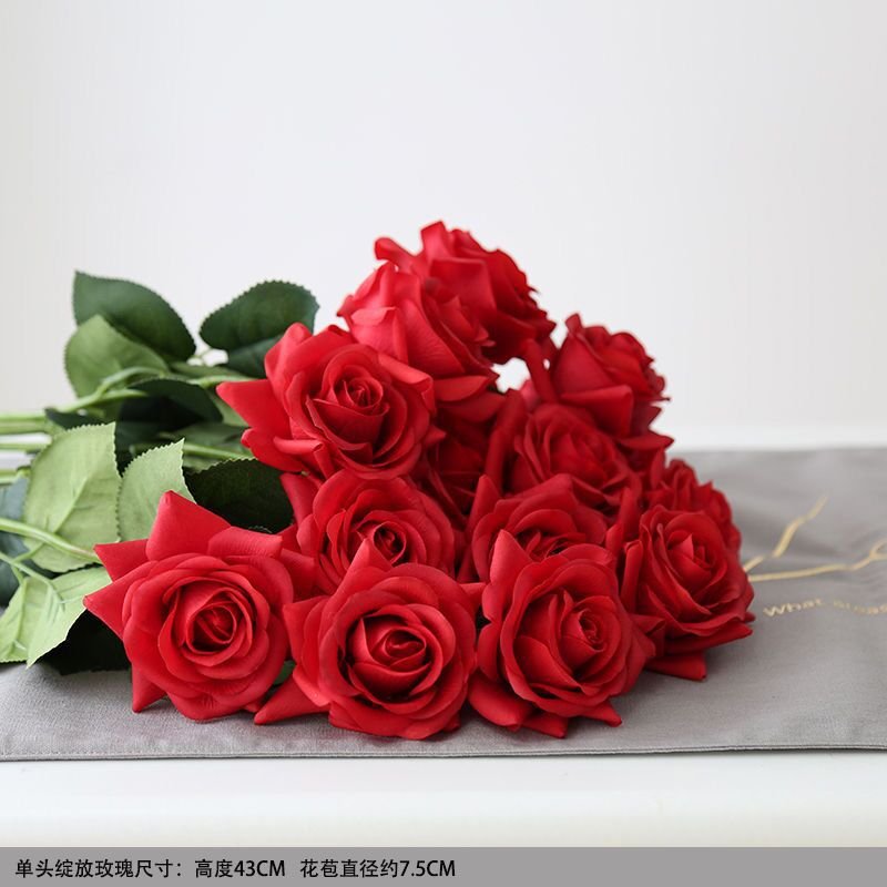 High Quality M508 Rose Flower Real Touch Feel Moisturizing for Wedding Christmas Halloween Graduation Easter Home Decorations