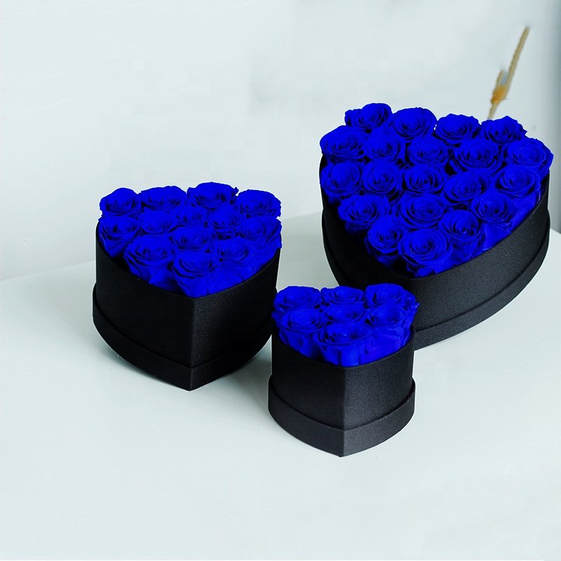 TC Wholesale Custom Logo Eternal Forever Rose Flower Gift Packaging Box Valentines Gifts 7 13 20 Preserved Roses In Heart Box