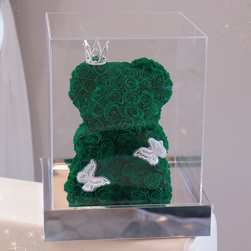 Factory Supply 2024 Hot Selling Valentine's Day Gift Preserved Teddy Rose Bear Eternal Flowers Preserved Rose Bear for Decor