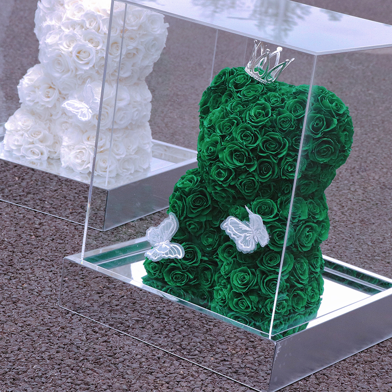 Factory Supply 2024 Hot Selling Valentine's Day Gift Preserved Teddy Rose Bear Eternal Flowers Preserved Rose Bear for Decor