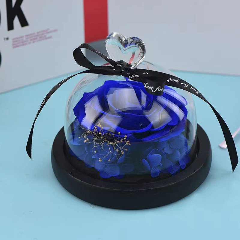 Little Love Eternal Flower Glass Cover Creative Birthday & Valentine's Day Confession Gift Preserved Plants & Flowers