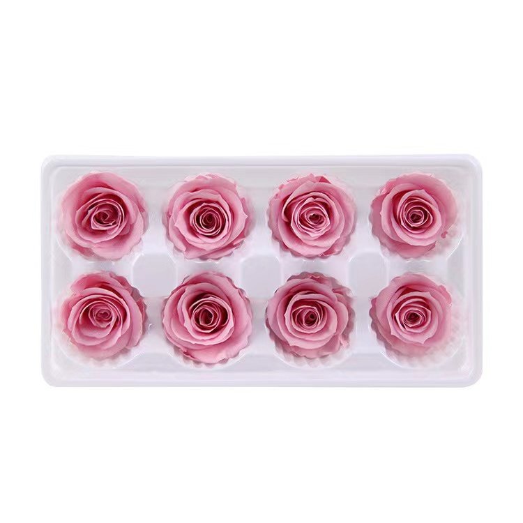 Floral arrangements White roses wedding table decorations forever rose preserved rose flower head box for decoration