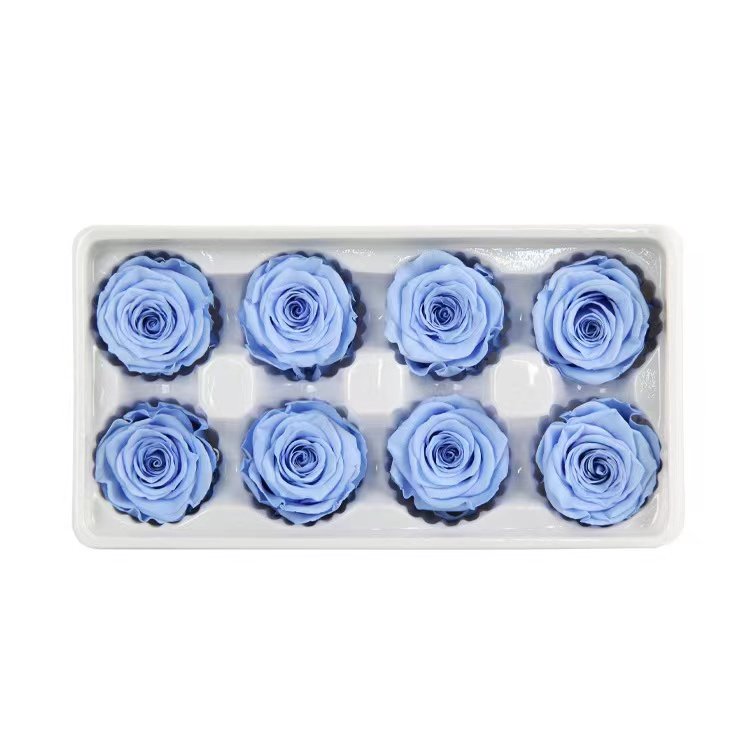 Floral arrangements White roses wedding table decorations forever rose preserved rose flower head box for decoration