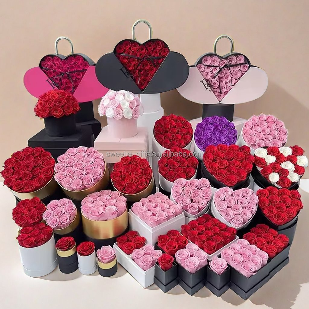2024 preserved roses eternal roses wholesale infinity flower in box 3-5 years long lasting flower gift festival