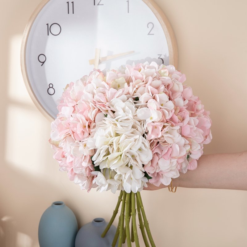 MW52665 CALLA Hydrangea Artificial Flower Preserved Hydrangea Hydrangeas Flowers Faux wedding Decoration Silk Material By Hand