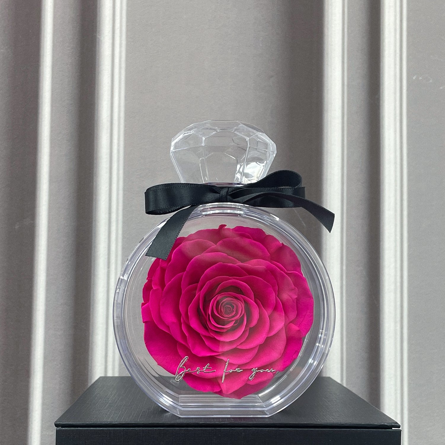 Wholesale Home Decoration Valentines Day Birthday Mini Gift Box Preserved Single Big Rose immortal Eternal Flower in Acrylic Box