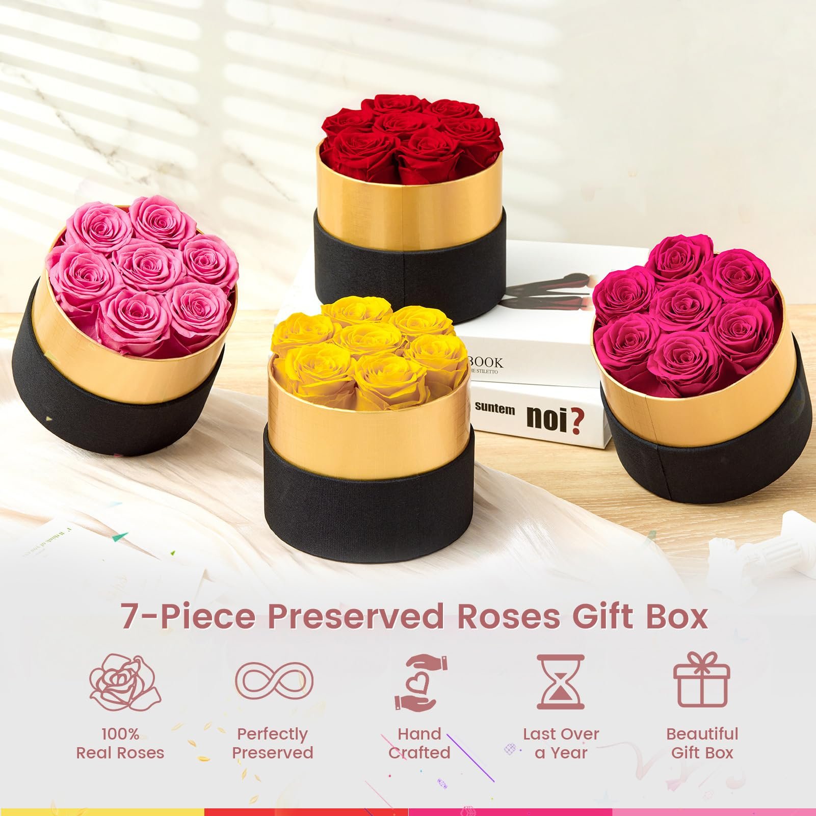 Factory Wholesale Natural Eternal Forever Rose Sweet Pink Immortal Preserved Roses Natural Rose Flower Decoration