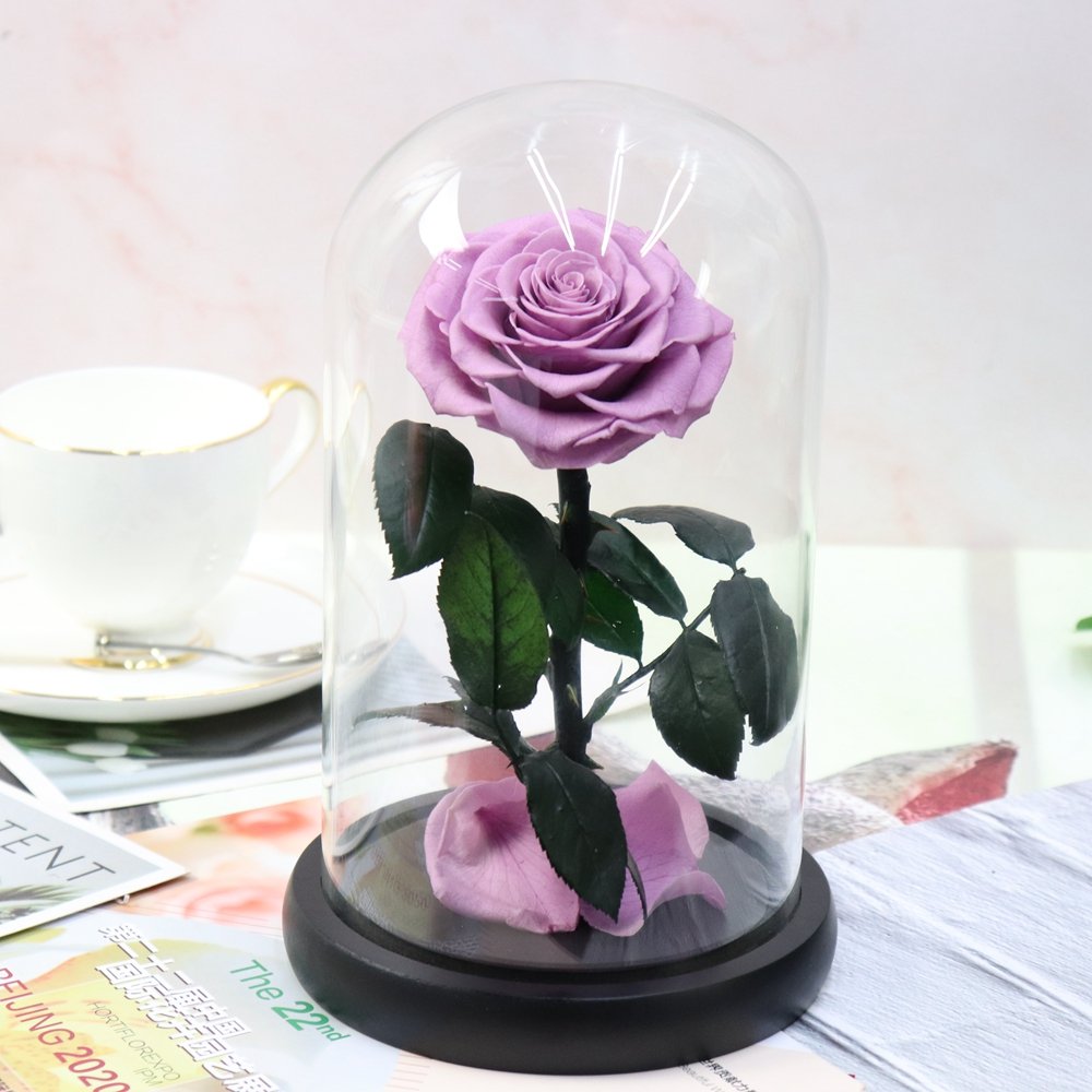 Enhance Your Space with Timeless Floral Beauty Luxurious Preserved Flower Glass Dome
