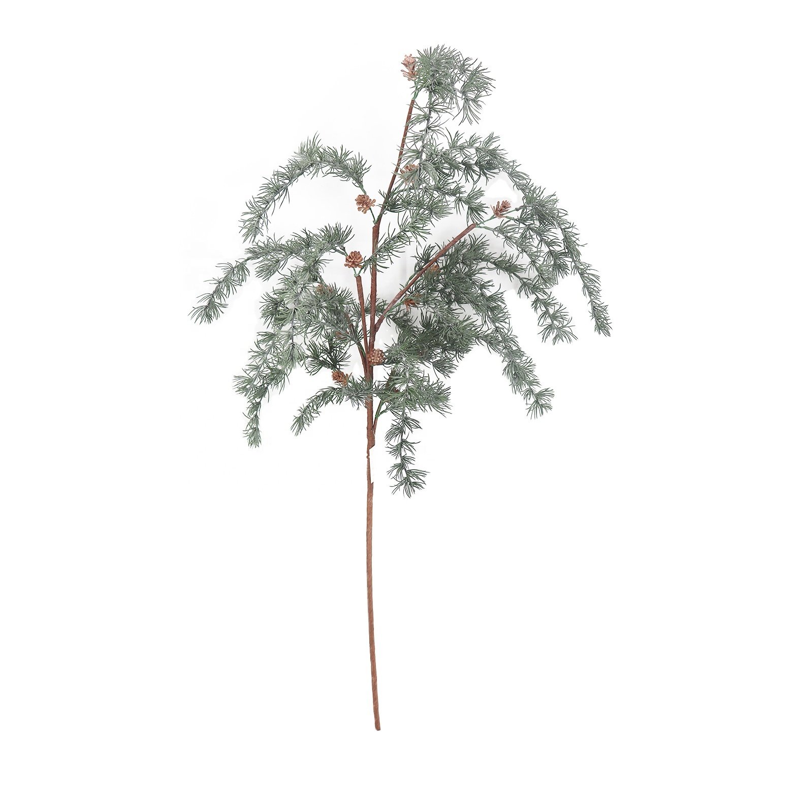 137cm Large Single Branch Artificial Larch Green Plants & Preserved Flowers for Garden Parties Weddings Home Outdoor Decorations