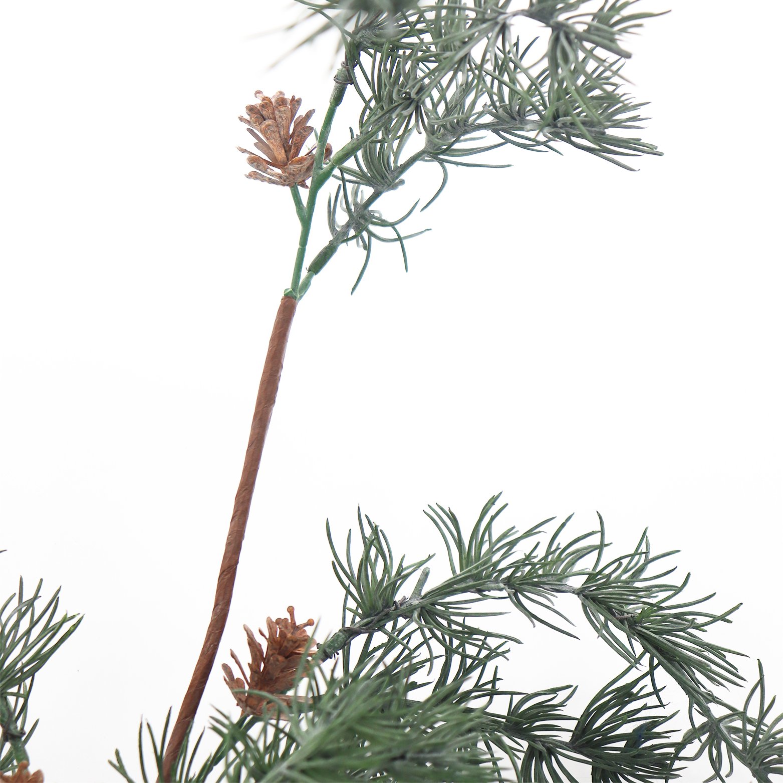 137cm Large Single Branch Artificial Larch Green Plants & Preserved Flowers for Garden Parties Weddings Home Outdoor Decorations
