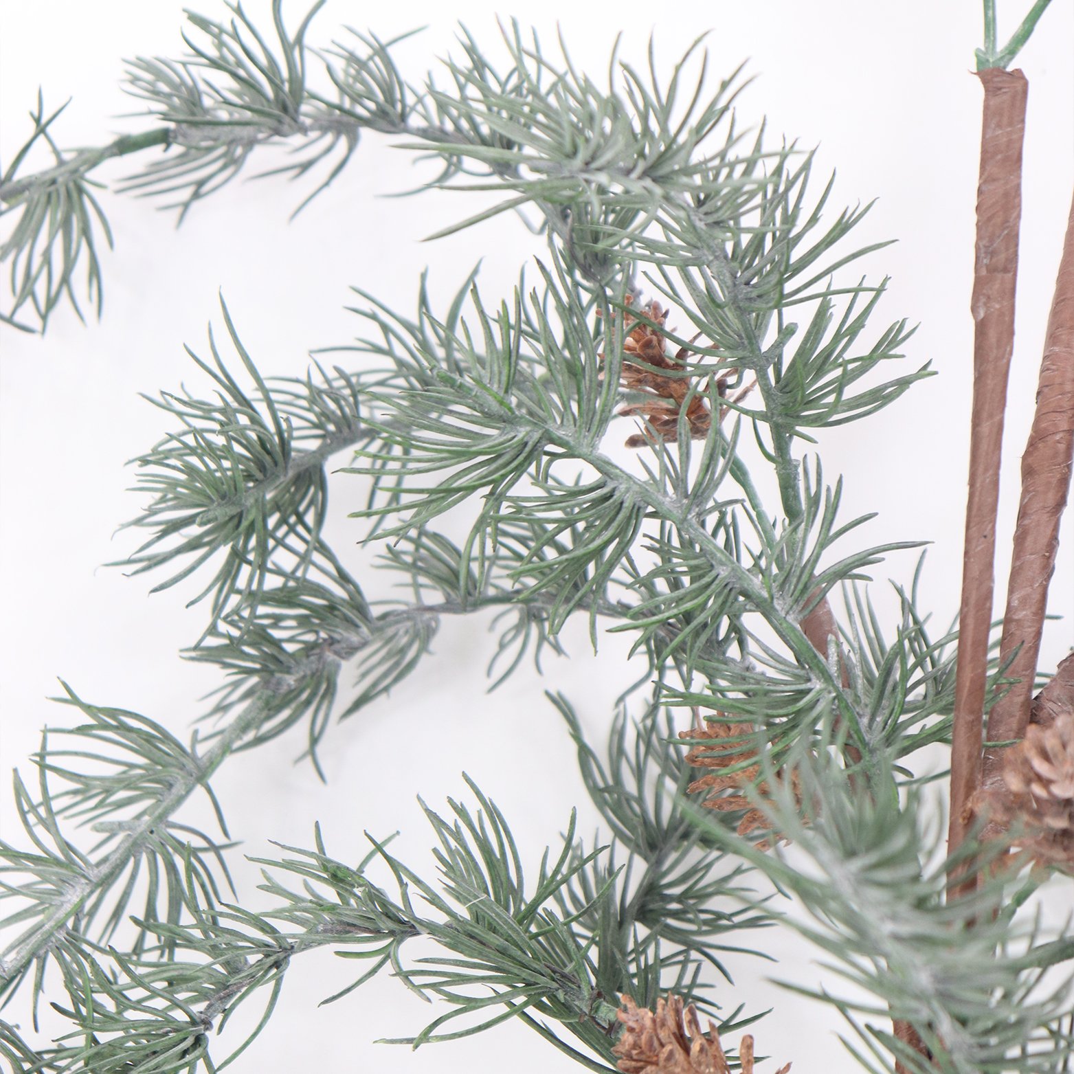 137cm Large Single Branch Artificial Larch Green Plants & Preserved Flowers for Garden Parties Weddings Home Outdoor Decorations