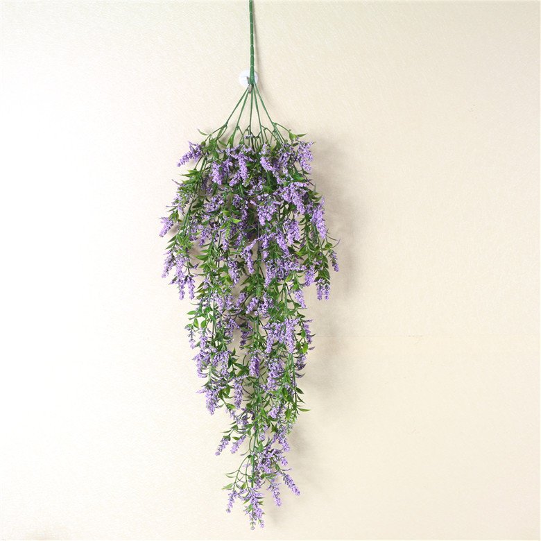 Artificial Home Lavender Wall Hanging Flowers Artificial Flower Hanging Plastic Flower for Home Decoration