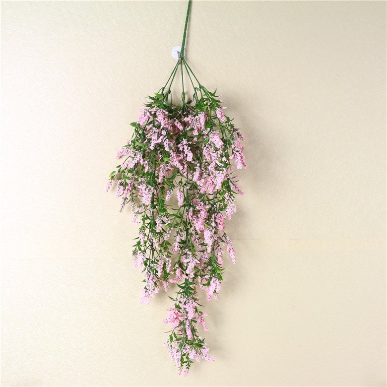 Artificial Home Lavender Wall Hanging Flowers Artificial Flower Hanging Plastic Flower for Home Decoration