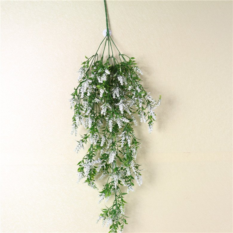 Artificial Home Lavender Wall Hanging Flowers Artificial Flower Hanging Plastic Flower for Home Decoration