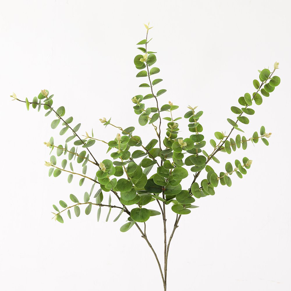 fake eucalyptus factory wholesale custom high quality home outdoor decoration plant preserved eucalyptus