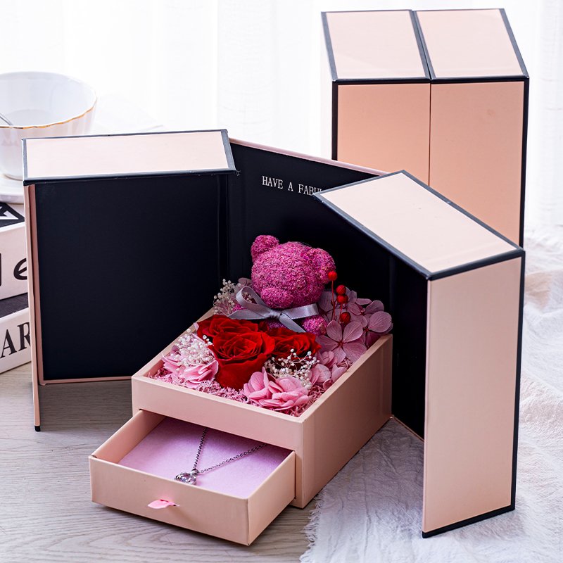 High quality boxed eternal flowers decorate various holiday decorations