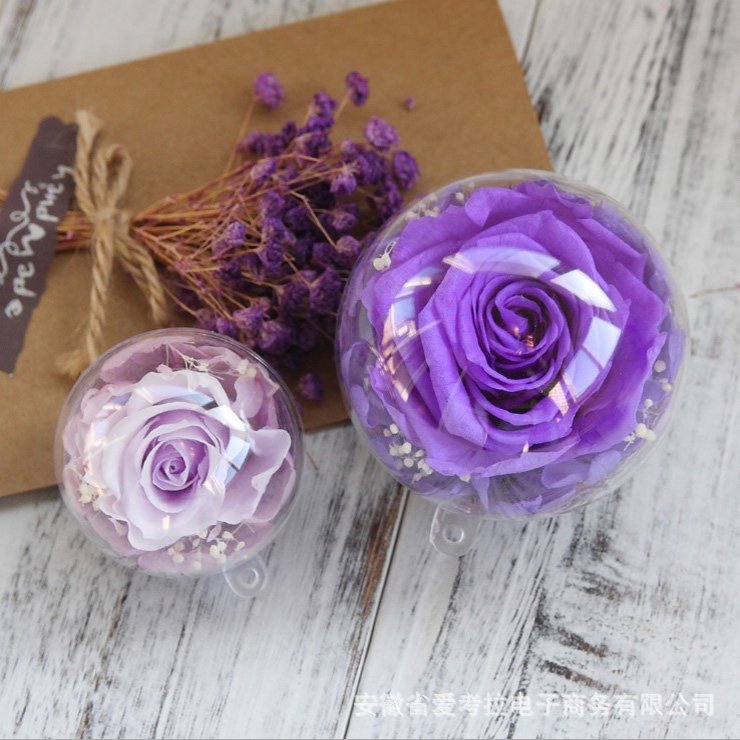 Eternal Rose In Box Present Handmade Preserved Rose Ball DIY Everlasting Flower Ball For Decoration