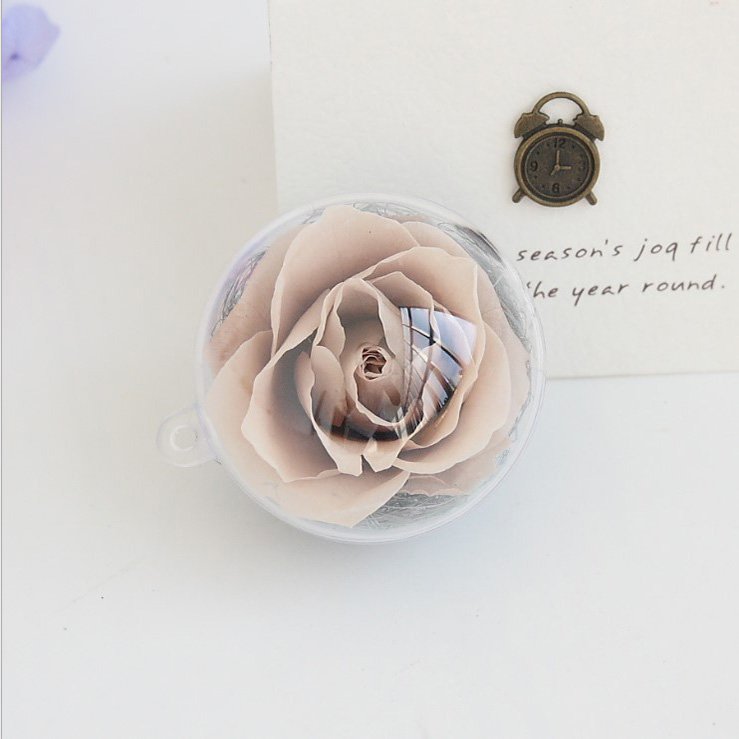 Eternal Rose In Box Present Handmade Preserved Rose Ball DIY Everlasting Flower Ball For Decoration