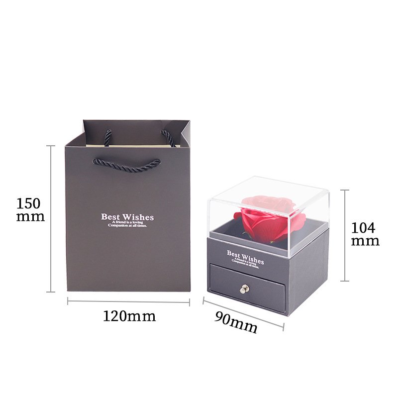 High Quality Eternal Artificial Rose Preserved Flowers With Jewelry Box Gift