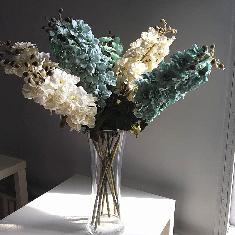 M941 High quality decorative flowers delphinium silk flowers for wedding background decoration