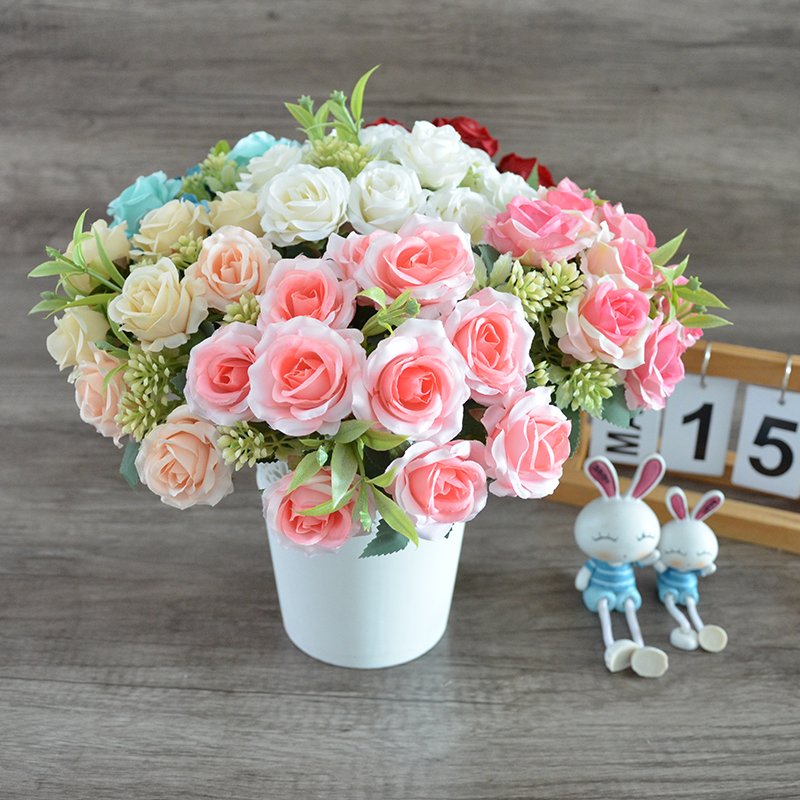 Wholesale Wedding Decoration Silk Artificial Real Touch Roses Flower Artificial Osmanthus Roses Flowers