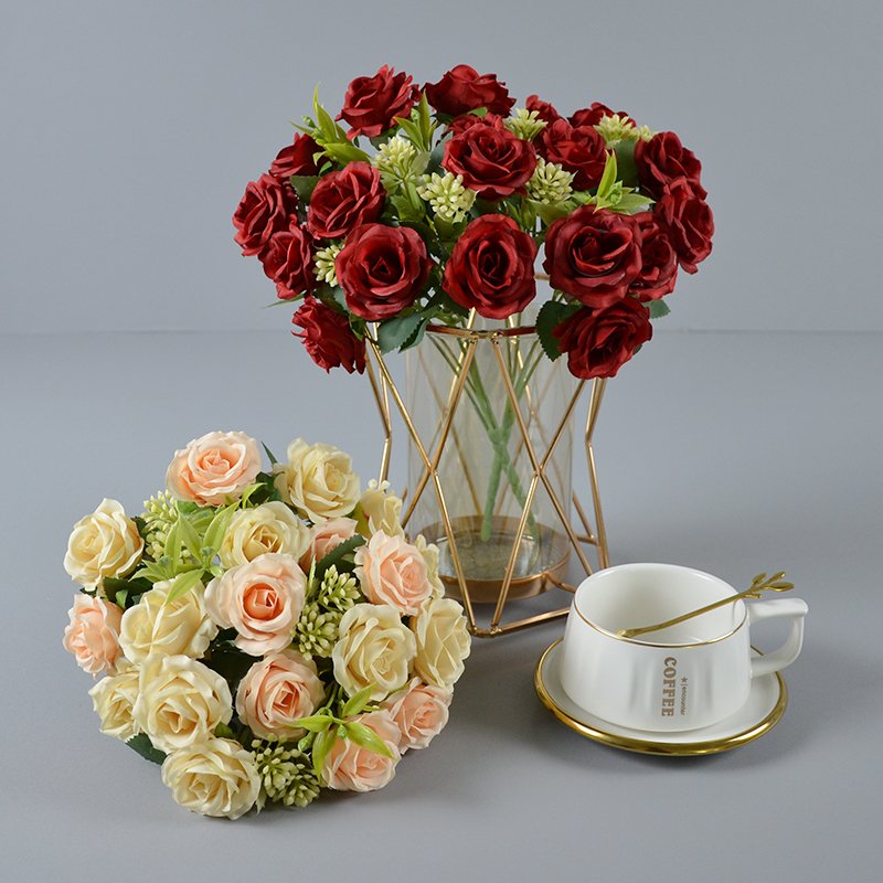 Wholesale Wedding Decoration Silk Artificial Real Touch Roses Flower Artificial Osmanthus Roses Flowers