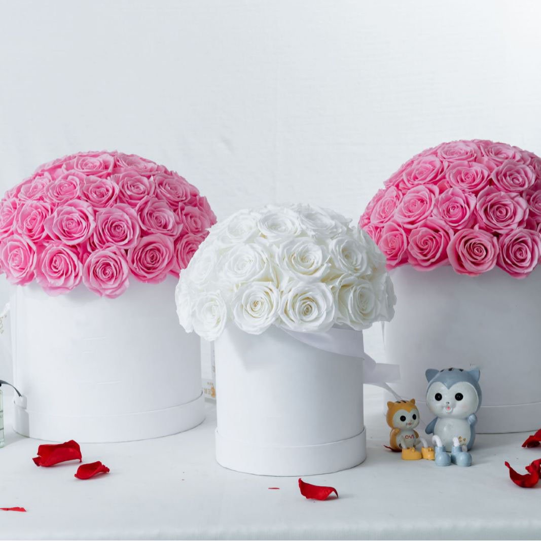 flower boxes Round box flower luxury rose shipping florist supply and materials flower supplies for florists