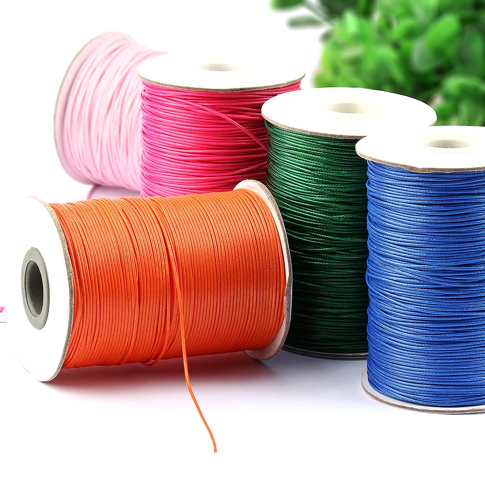 1mm color Korean wax hand rope diy hand-worn beads braided wax thread wax rope bracelet wrist necklace ropes