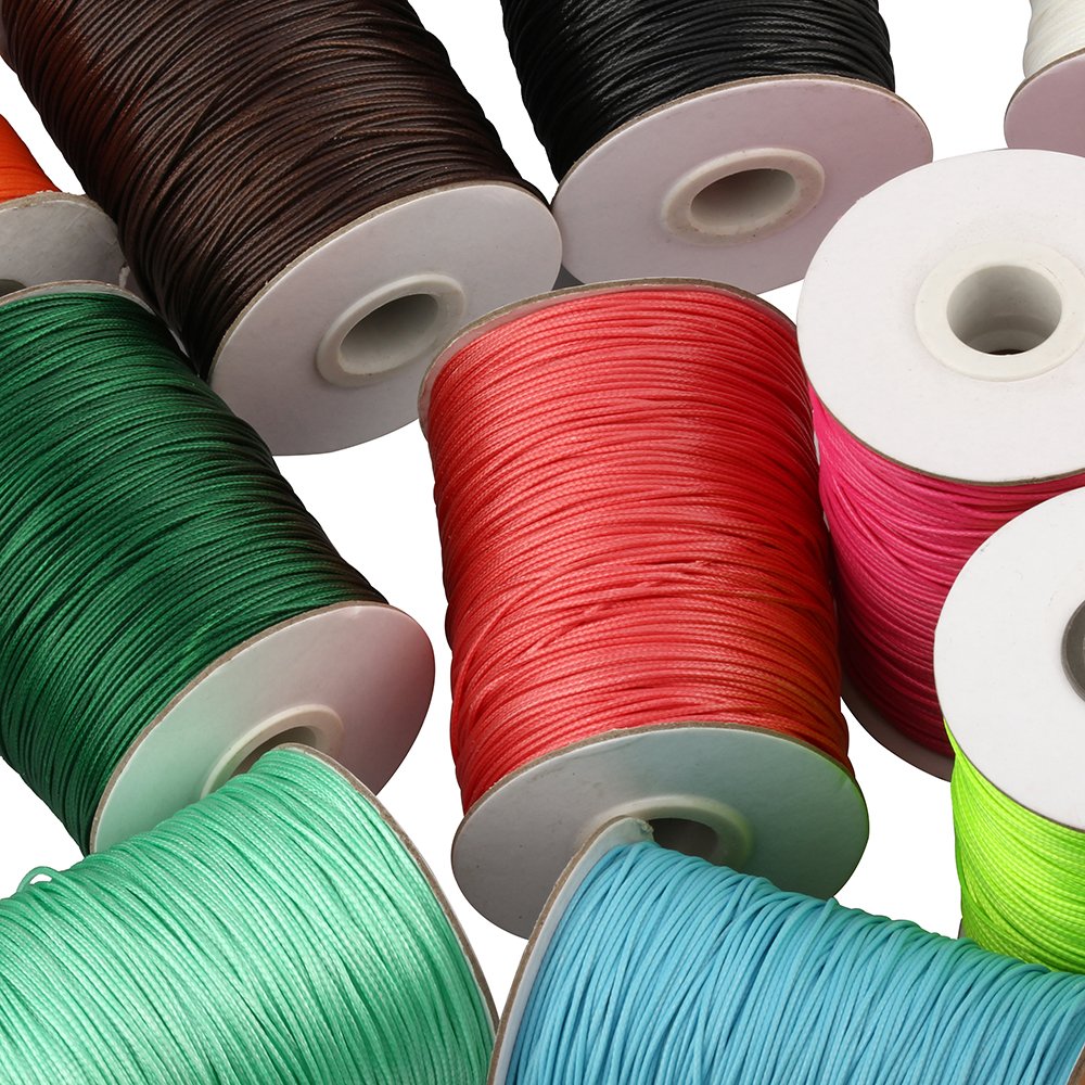 1mm color Korean wax hand rope diy hand-worn beads braided wax thread wax rope bracelet wrist necklace ropes