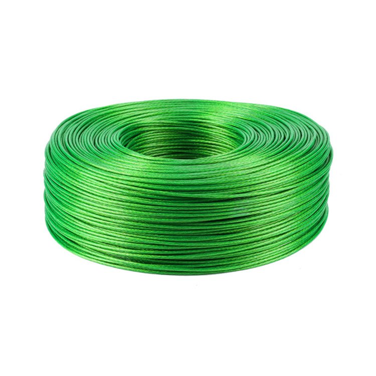 PVC coated steel wire rope for electric cable clothesline greenhouse cable hanging belt trope