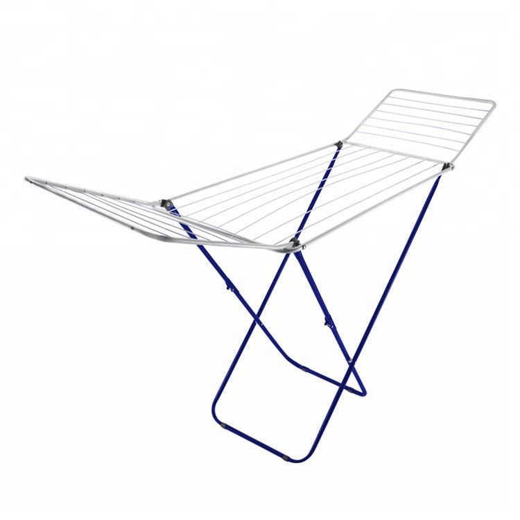 Living room use powder coating 18M clothes drying rack foldable cloth airer