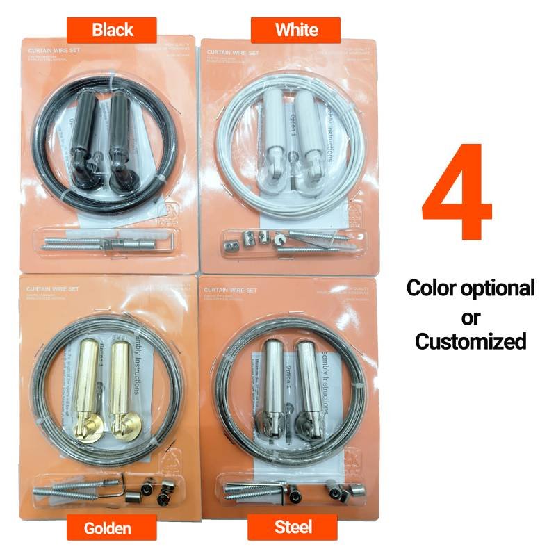 Wholesale Curtain Accessories Stainless Steel Picture Hanging Wire Rope Clothesline Wire Drapery Curtain Wire Rod