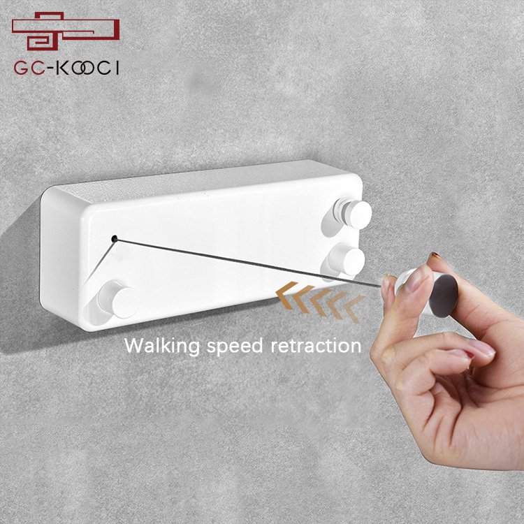 Balcony invisible shrinking clothesline indoor retractable wire rope cloth line