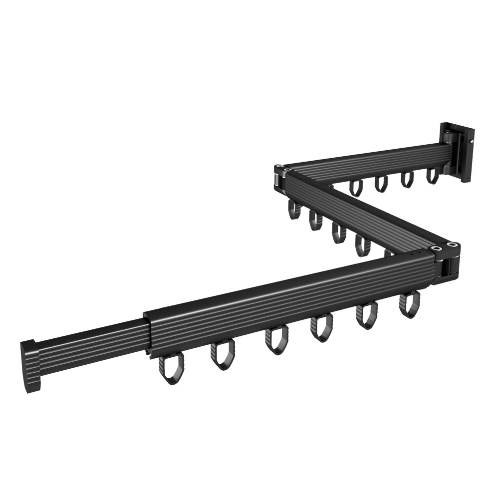 NEW Folding Clothes Hanger Wall Mount Retractable Cloth Drying Rack Space Saving Home Laundry Clothesline washing lines