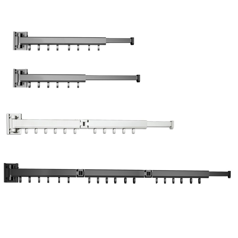 NEW Folding Clothes Hanger Wall Mount Retractable Cloth Drying Rack Space Saving Home Laundry Clothesline washing lines