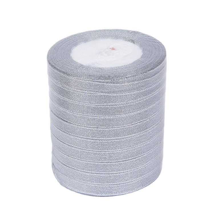 High-quality gold and bright grey onion with batch Explosive gift box packaging ribbon Golden cake box ribbon wholesale