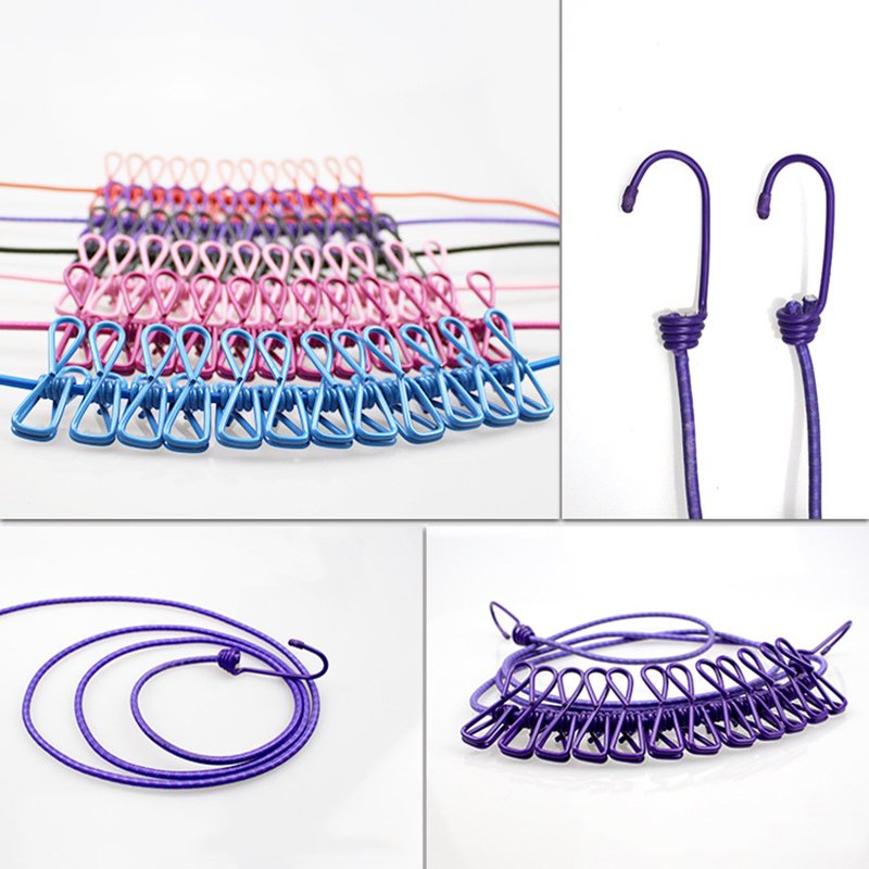 Clothesline Line Laundry Rope Drying Rope Hiking Camping Non-slip Windproof Cloth Iron Polybag Single Outdoor Sports Travel 3m