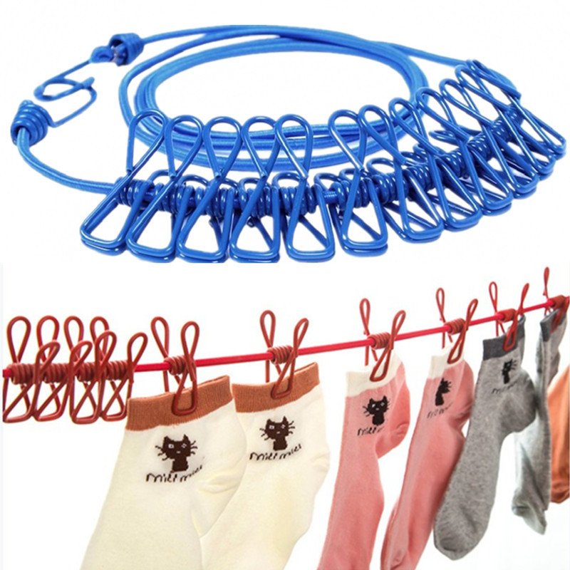 Clothesline Line Laundry Rope Drying Rope Hiking Camping Non-slip Windproof Cloth Iron Polybag Single Outdoor Sports Travel 3m